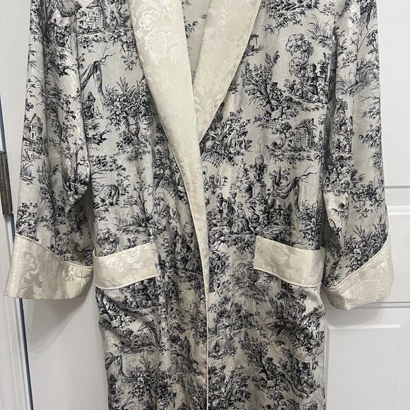 Vintage Gold Label VICTORIA SECRET Kimono Robe Shoulder Pads Renaissance Sz P/S - Picture 6 of 12